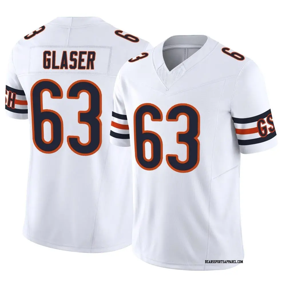 Limited White Youth Chris Glaser Chicago Bears Vapor F.U.S.E. Jersey